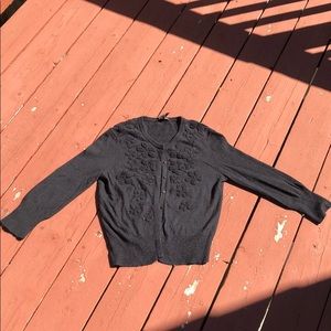 LUCKY BRAND JEANS BLACK CARDIGAN, SIZE MEDIUM